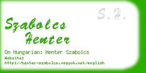 szabolcs henter business card